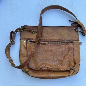 Fossil Brown Leather Shoulder Bag